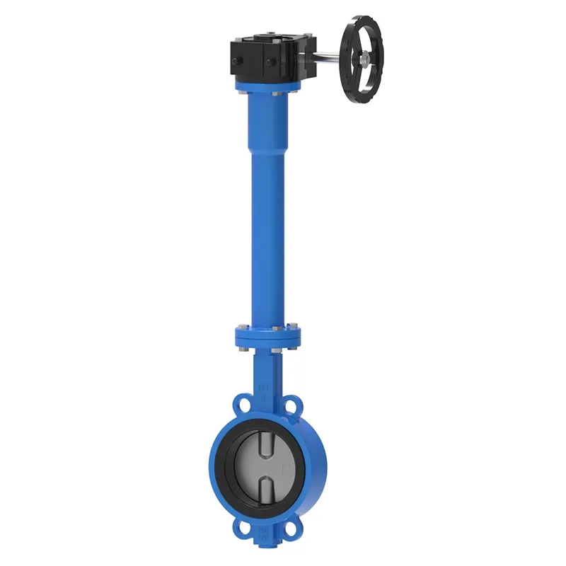 Gear Wafer Butterfly Valve pidennetty varsi