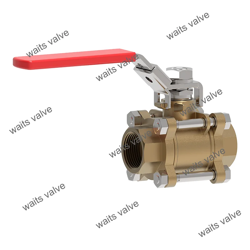 Bronze Three Piece Npt Ball Valve
